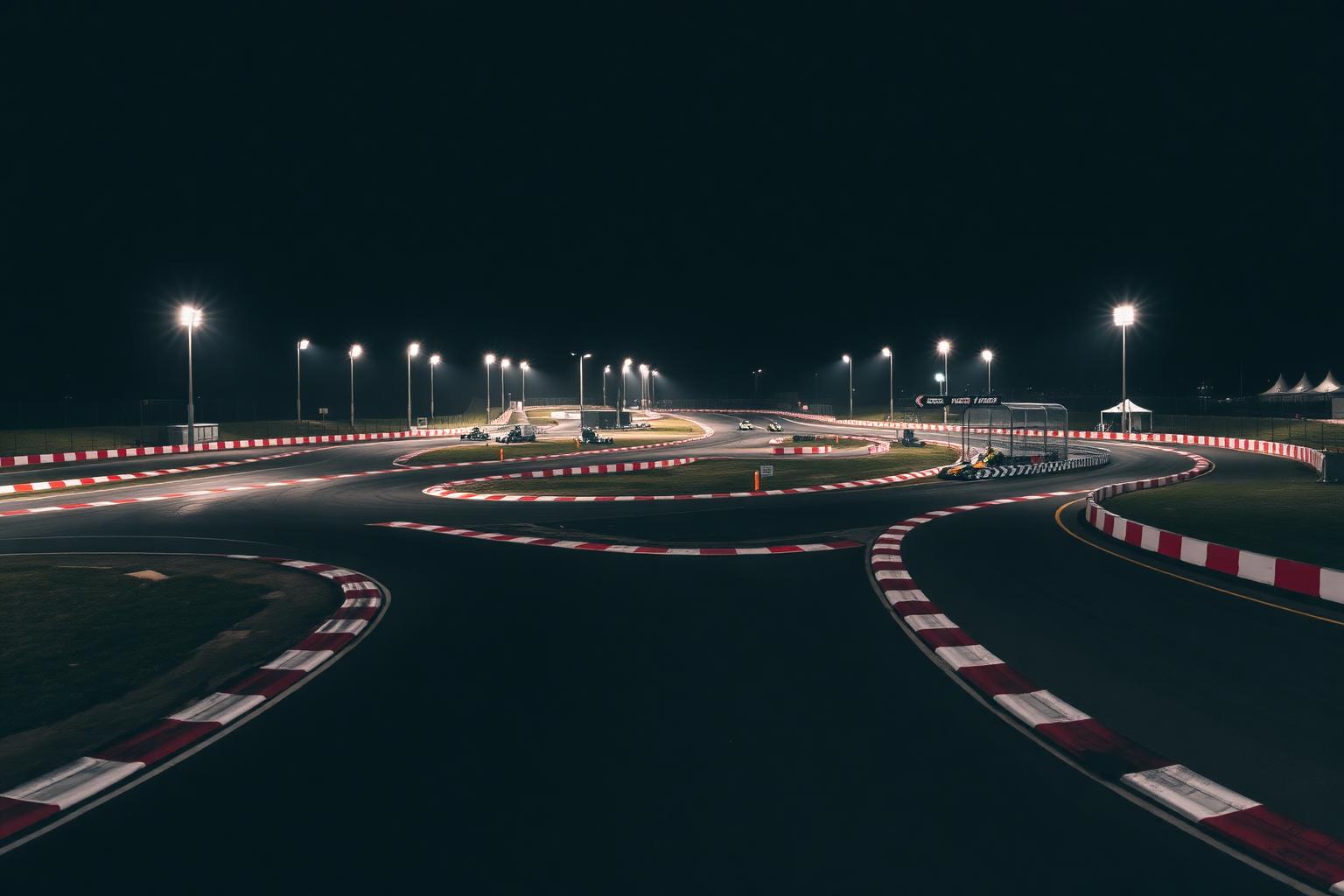 Kartódromo Internacional San Marino em Paulínia à noite